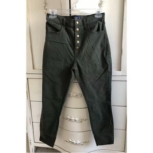 Abercrombie high waisted hunter green ankle pants